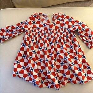 Hanna Andersson Red printed dress 6-12 months